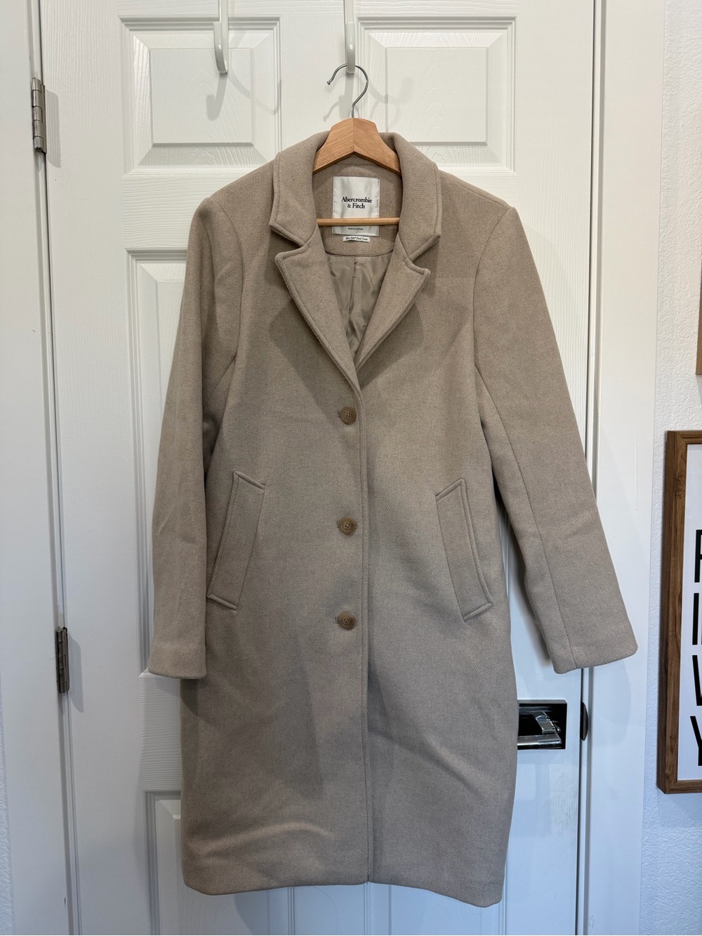 Abercrombie & Fitch Wool-Blend Dad Coat